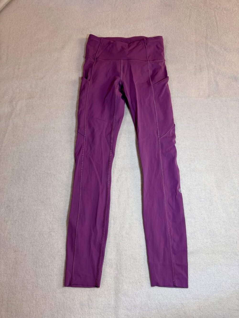 lululemon Fast & Free High Rise Pocket Leggings Sz 4 Purple